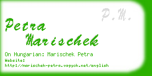 petra marischek business card